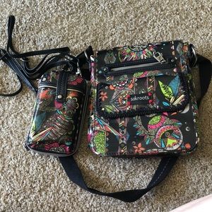 NEW sakroots small flap messenger bag w/ wristlet